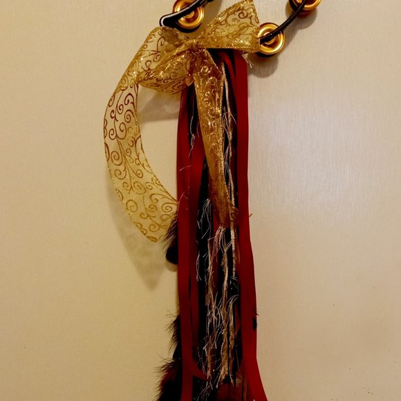 Stevie Nicks Inspired Moon Tambourine with Beads - Picture 14 of 16